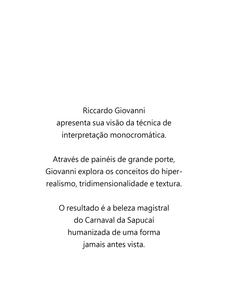 "O CARNAVAL QUE NINGUÉM VÊ”  Riccardo Giovanni